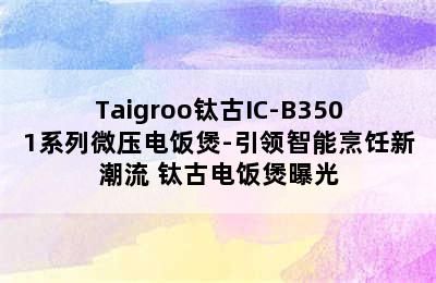 Taigroo钛古IC-B3501系列微压电饭煲-引领智能烹饪新潮流 钛古电饭煲曝光